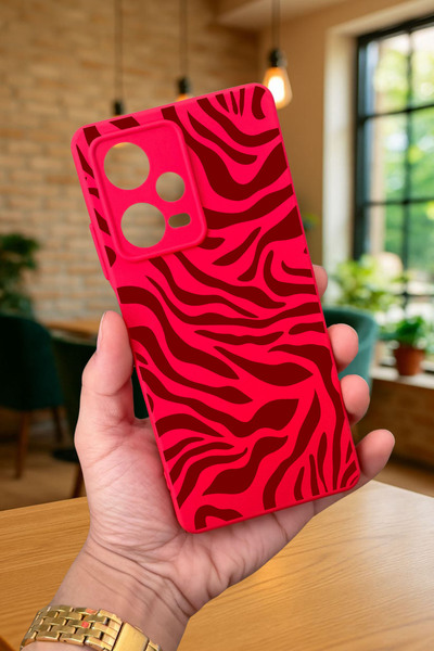 Vip Case Xiaomi Redmi Note 12 Pro 5G ZEBRA DESENLİ Silikon Darbe Emici Klasik Korumalı Rubber Kılıf