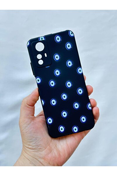 Vip Case Redmi Note 12S Uyumlu NAZAR BONCUK DESENLİ Silikon Darbe Emici Klasik Korumalı Rubber Kılıf