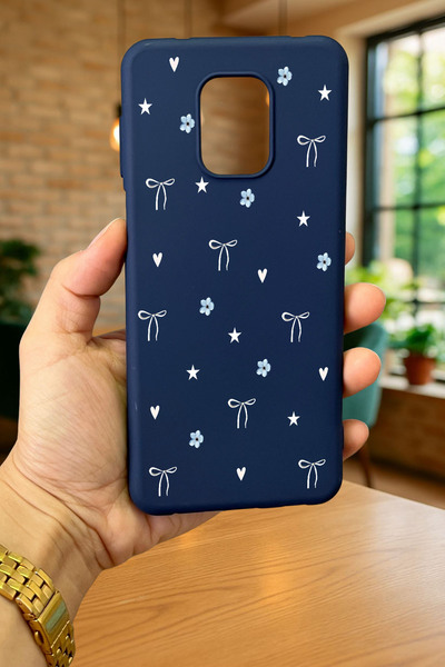 Vip Case Redmi Note 9 Pro/9S Uyumlu MİNİ FİYONK DESENLİ Silikon Darbe Emici Klasik Korumalı Rubber Kılıf277