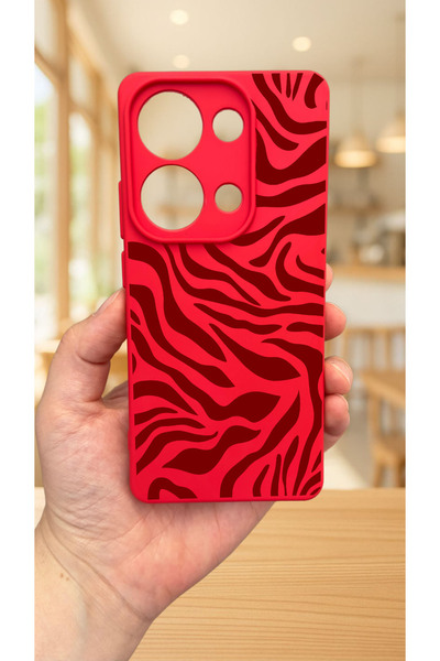 Vip Case Xiaomi Redmi Note 13 Pro 4G ZEBRA DESENLİ Silikon Darbe Emici Klasik Korumalı Rubber Kılıf277
