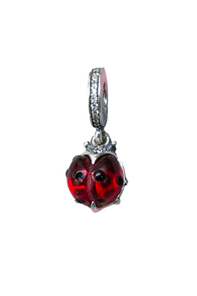 Es Silver Uğur Böceği Charm / 925 Ayar Gümüş