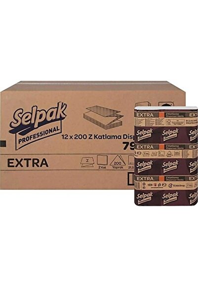 Selpak Professional SELPAK Z FOLD DISPENSER TOWEL 12 PACK 200 PIECES