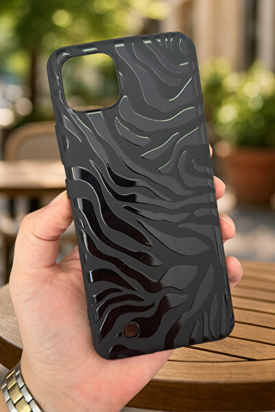 Vip Case Realme C11 - ZEBRA DESENLİ Silikon Darbe Emici Klasik Korumalı Rubber Kılıf