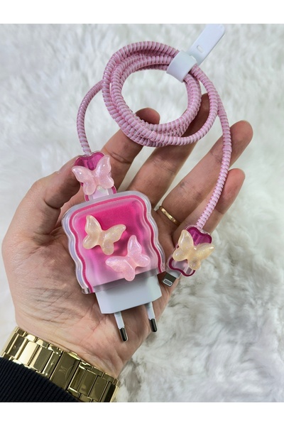 Vip Case İphone 18w/20w Uyumlu Şarj Başlık Kablo Koruyucu Örme Set İphone 11 ...