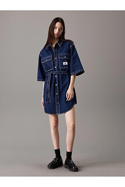 Calvin Klein Denim Shirt Collar Dress - Regular Fit J20J2247481BJ