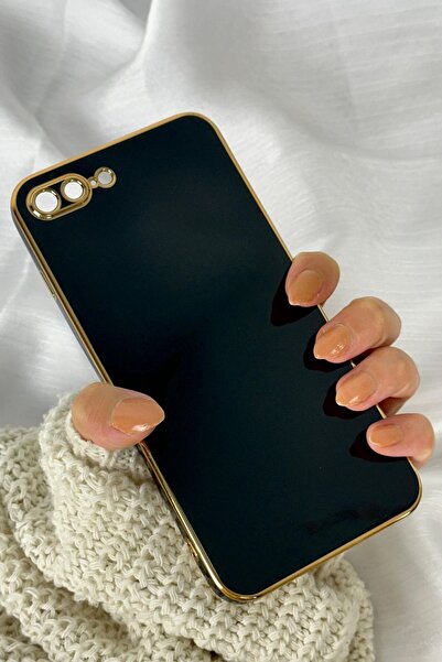 Vip Case Soft Bark Case with Shiny Edge Gold Detail, Compatible with iPhone 7 Plus and 8 Plus