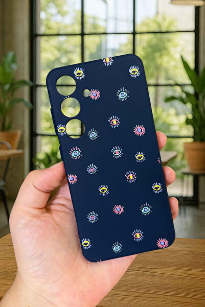 Vip Case Samsung Galaxy S24- MİNİ EVIL EYE DESENLİ Silikon Darbe Emici Klasik Korumalı Rubber Kılıf
