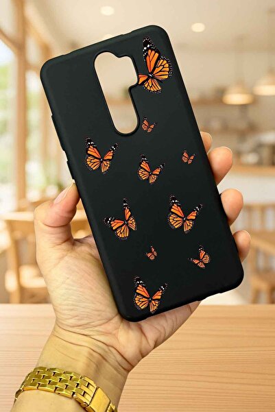 Vip Case Xiaomi Redmi Note 8 Pro KELEBEK DESENLİ Silikon Darbe Emici Klasik Korumalı Rubber Kılıf