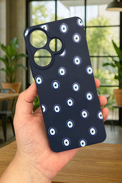 Vip Case Xiaomi Redmi 13 4G NAZAR BONCUK DESENLİ Silikon Darbe Emici Klasik Korumalı Rubber Kılıf