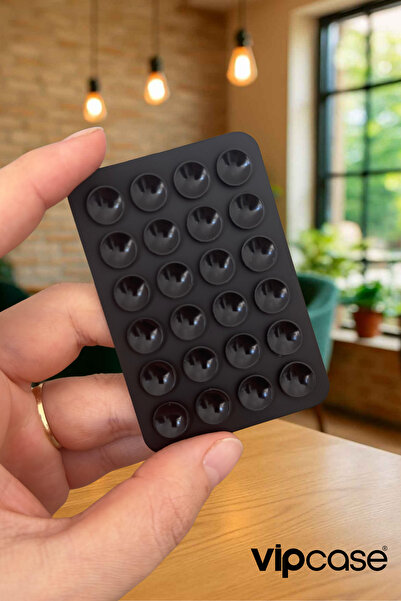 Vip Case 3M Çift Taraflı Bantlı Telefon Arkası Silikon Renkli Vantuzlu Telefon Tutucu