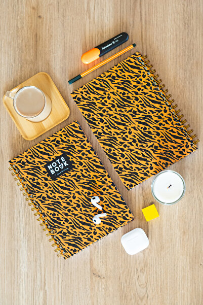 Be Online Tiger Pattern Hard Cover Ruled Notebook 17X24 cm 200 Pages Notepad ...