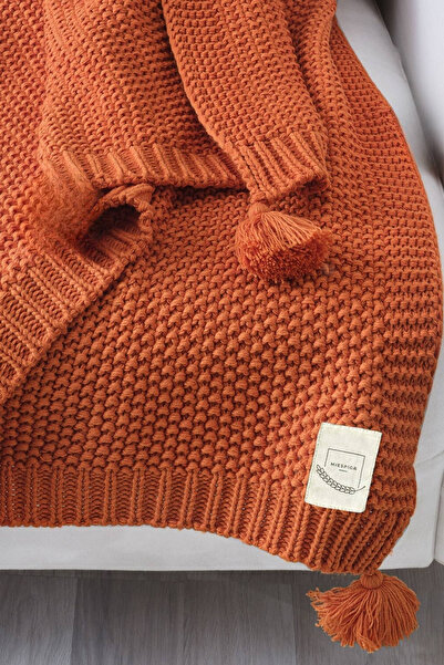 Miespiga Coco Rice Knitted Pompom Knitwear Tv Blanket Throw Sofa Shawl