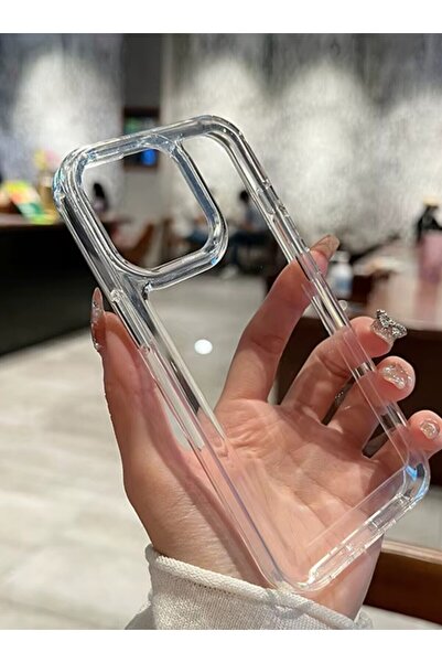 Vip Case iPhone 13 Pro Max - Parlak Metal Tuşlu Kolay Basmalı Darbe Emici Sağ...