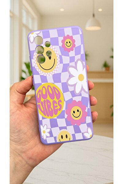 Vip Case Samsung Galaxy A32 -GOOD VİBES Silikon Darbe Emici Klasik Korumalı Rubber Kılıf