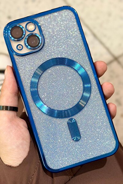 Vip Case iPhone 15 Kamera Korumalı Parlak Simli Magsafe Destekli Modern Shimm...