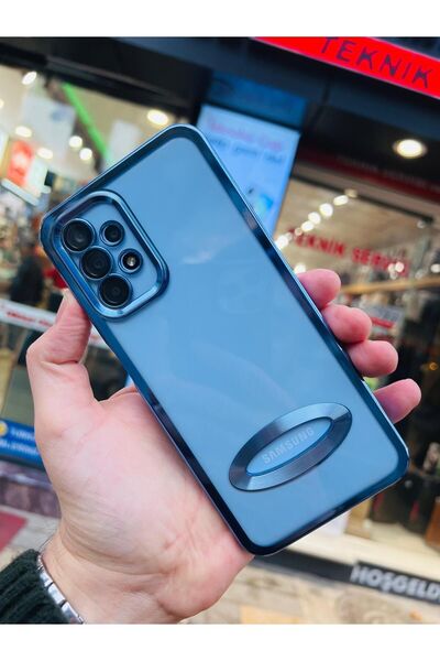 Vip Case Samsung Galaxy A34 Uyumlu Logo Detaylı Kenarları Renkli Kamera Korum...