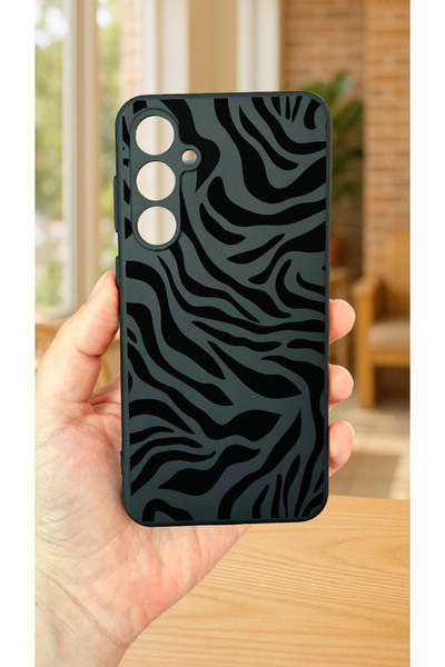 Vip Case Samsung Galaxy S24FE - ZEBRA DESENLİ Silikon Darbe Emici Klasik Korumalı Rubber Kılıf277