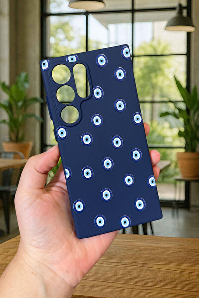 Vip Case Samsung Galaxy S24 Ultra- NAZAR BONCUK DESENLİ Silikon Darbe Emici K...