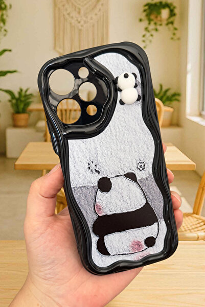 Vip Case Xiaomi Redmi 12 Sevimli Ayıcık Panda Desenli 3 Boyutlu Şirin Parlak ...