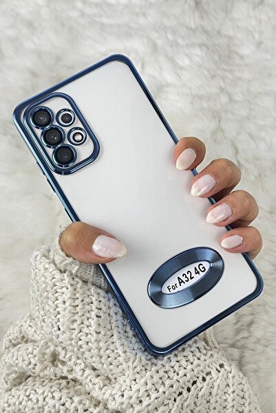 Vip Case Samsung A32 4g Kılıf Logo Detaylı Kenarları Renkli Kamera Korumalı Luxury Omega Kılıf