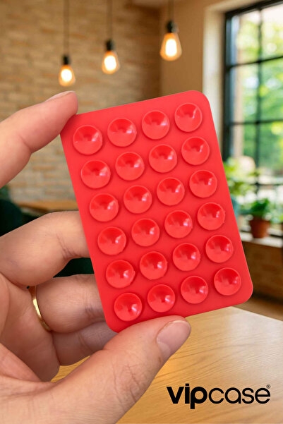 Vip Case 3M Çift Taraflı Bantlı Telefon Arkası Silikon Renkli Vantuzlu Telefon Tutucu