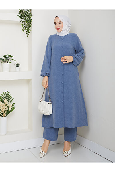 Rüyam Moda Shirt and Pants Double Gökçe Set