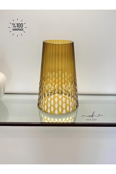 AKDEN STORE Kristal Dekor Cam Vazo - Dekoratif Cam Vazo