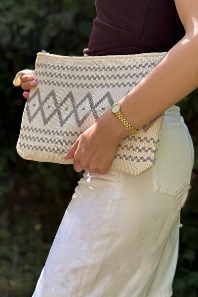 CHUBA Ethnic Patterned Knitwear Laptop & MacBook & Tablet Case 13"-14" Inch Compatible Mink-Vanilla Chax820