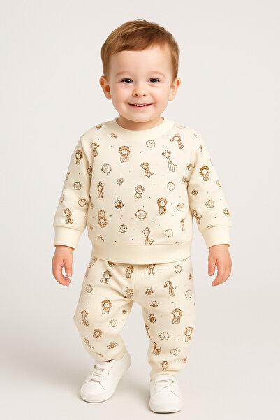 mini kanka Baby Boy Cute Figure Patterned Baby Tracksuit Set Cotton Comfortable Casual Combination Pajamas 1-3 Years Old