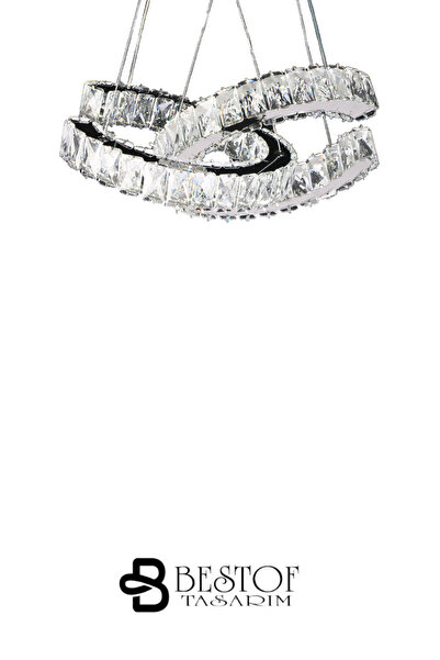 bestof tasarım Daylight Kristal Taşlı Gold Avize Salon - Hol - Yatak Odası