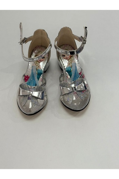 Shoes Elsalı çocuk topuklu şeffaf gri ayakkabı
