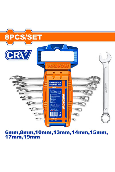 WADFOW طقم مفاتيح مشتركة 8 قطع (6–19مم) – WSP1208