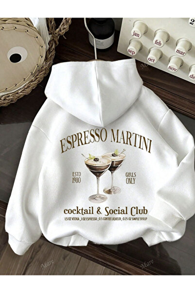 COHERENT Unisex ανδρικό/γυναικείο πολύχρωμο EXPRESSO φούτερ με κουκούλα από βαμβακερό εμπριμέ σχέδιο