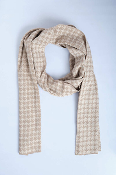 Sebir Moda Houndstooth Patterned Double-Sided Mother-Daughter Set Scarf (40X180Cm and 30X140Cm)