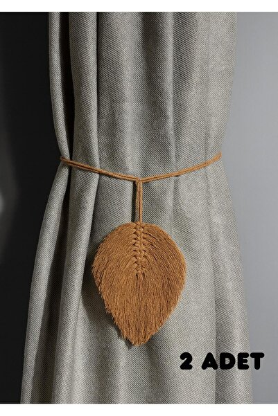 MACROMEKİDS 2 Pieces Macrame Leaf Curtain Ties - Handmade Decorative Curtain ...