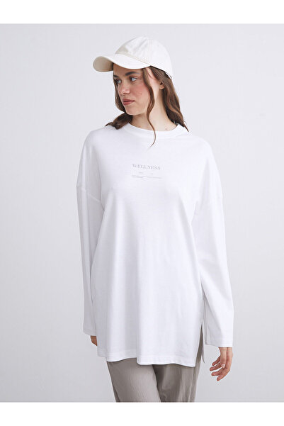 LC Waikiki Γυναικείο μπλουζάκι με στάμπα με λαιμόκοψη New Season