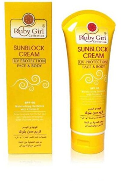 Ruby Girl Sunscreen Cream SPF 60 with Vitamin E for Face and Body - 170 ml