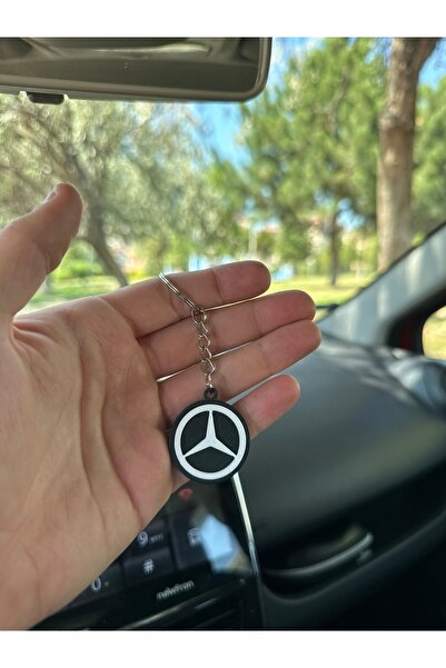 EMAStudio Mercedes Logo Anahtarlık – 3D Baskı Araba Anahtarlığı Hediyelik