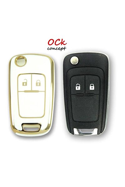 ock concept Opel Astra J BOX Beyaz Oto Anahtar Kumanda Kabı Kılıfı Oto Anahta...