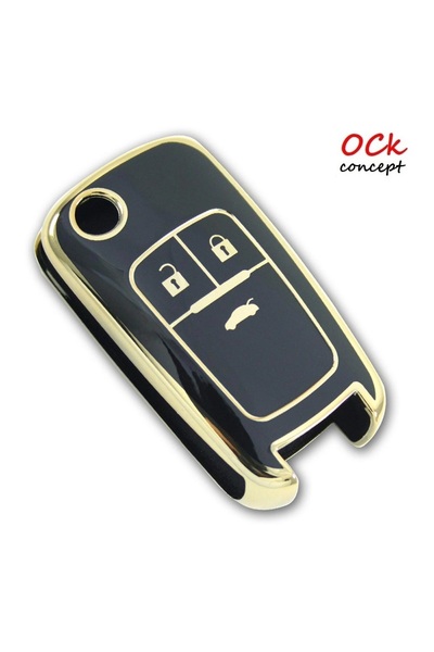 ock concept حافظة مفاتيح السيارة من نوع Opel Insignia A BOX باللون الأسود، سلسلة مفاتيح السيارة