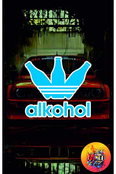 sticker ملصق زجاجي للسيارات والدراجات النارية من نوع Jdm مطبوع عليه كلمة "Alc...