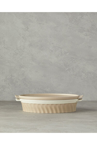 English Home Pure Stoneware Oval Oven Dish 33.8X21.4X6.5 cm Cream