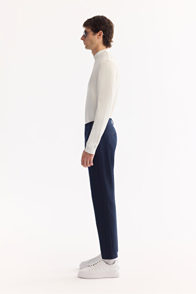 Avva Erkek Lacivert Yani Lastikli Bi-Stretch Hafif Slim Fit Pantolon A52Y3213