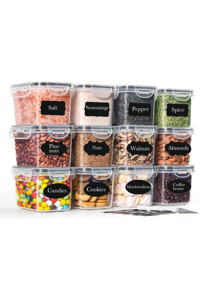 erorex Airtight Food Storage Containers Lids: 0.75Lx12 Pcs Plastic Food Containers | Kitchen & Pantry