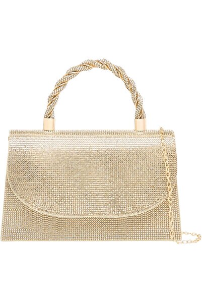 erorex Womens Studded Satchel Bag With Handle And Chain Strap