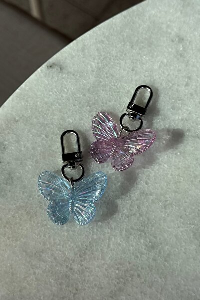 klovi إكسسوار حقيبة على شكل فراشة وسلسلة مفاتيح (مجموعة من قطعتين)