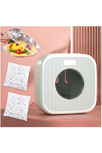 erorex Cling Film Sleeve Storage Box, Plastic Food Wrap Bag Storage Organizer, Multifunctional Wall