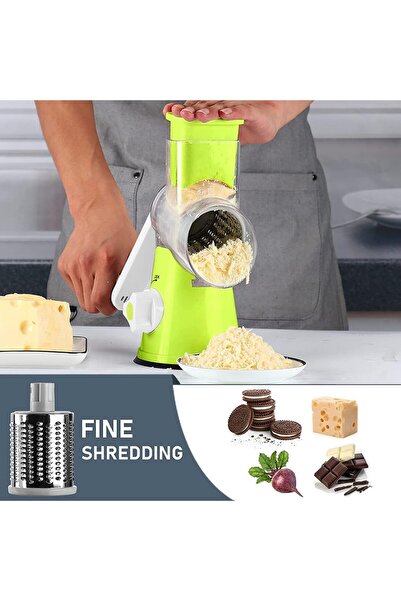 erorex Manual Rotary Cheese Grater Veggie Slicer Shredder Nuts Grinder With A Stainless Steel Peeler