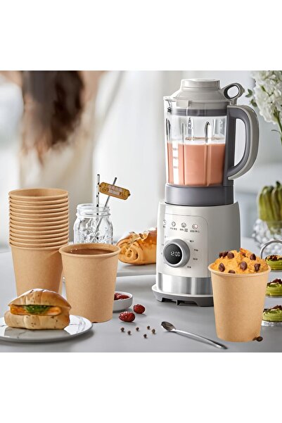 erorex 400 Pack 8Oz Kraft Paper Cups Unbleached Disposable Coffee Cups Thick Coffee Cups Hot/Cold Drinks