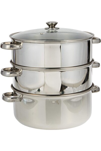 erorex أواني بخار من الفولاذ المقاوم للصدأ، قطعة واحدة، رمادي (Vpi057)